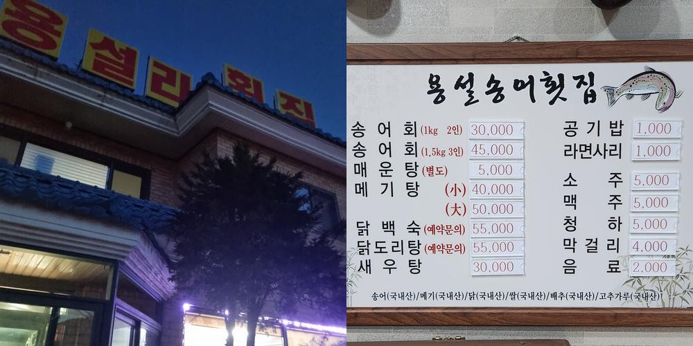 용설송어횟집: 신선한 송어회와 매운탕의 조화|안성 죽산 맛집 추천 용설송어횟집: 신선한 송어회와 매운탕의 조화